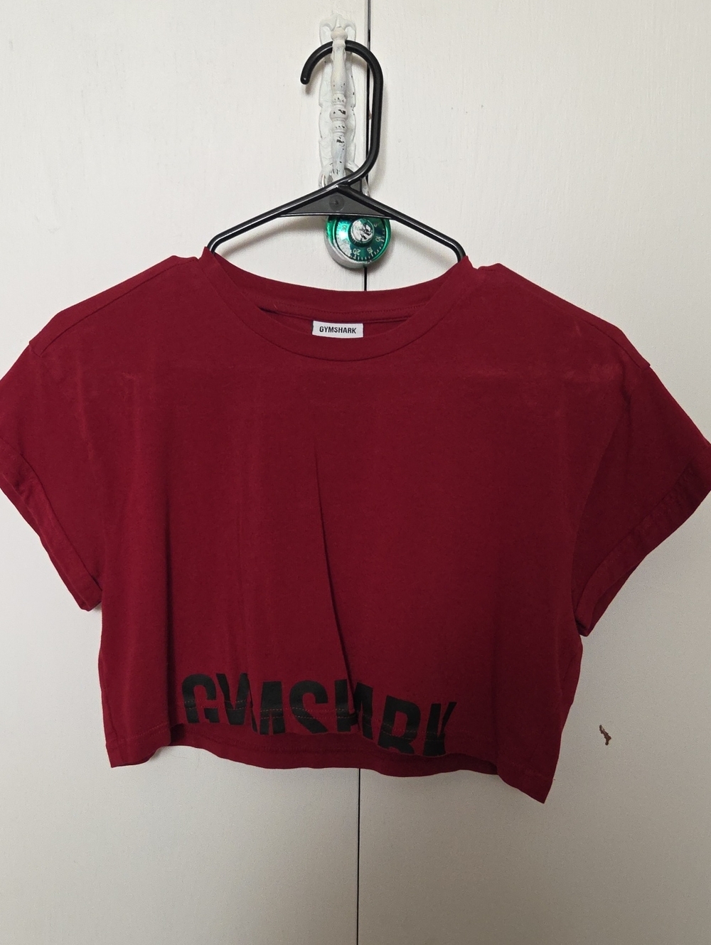 Gymshark Burgundy Crop Top with Logo